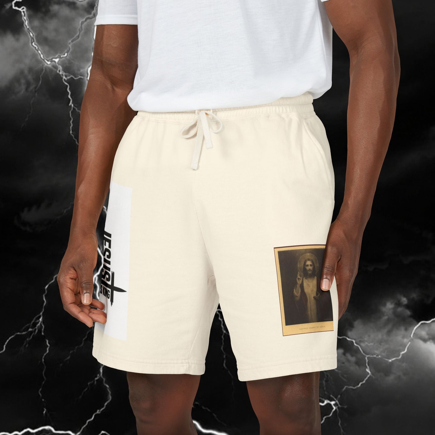 Unisex Garment-Dyed Lightweight Fleece Sweat Shorts