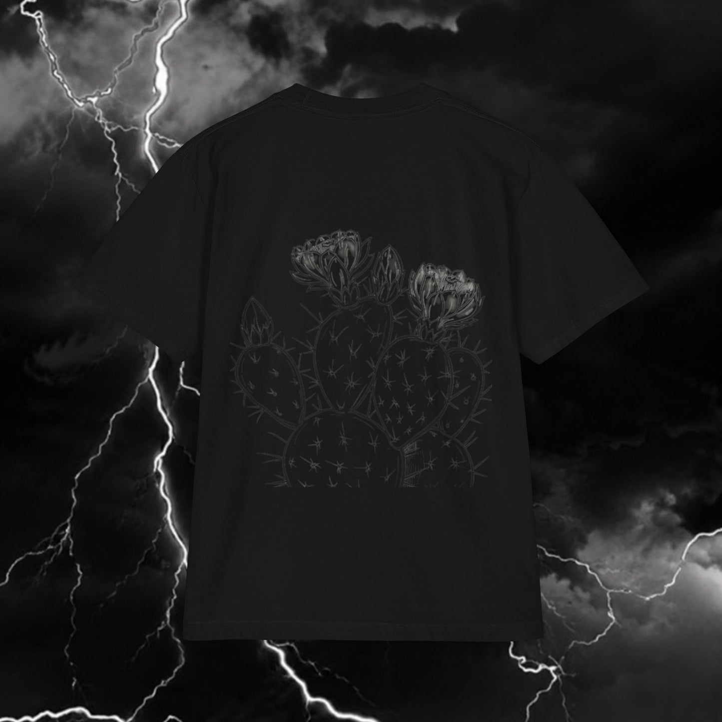 Cactus Sketch Tee — Minimal Botanical Graphic T-Shirt