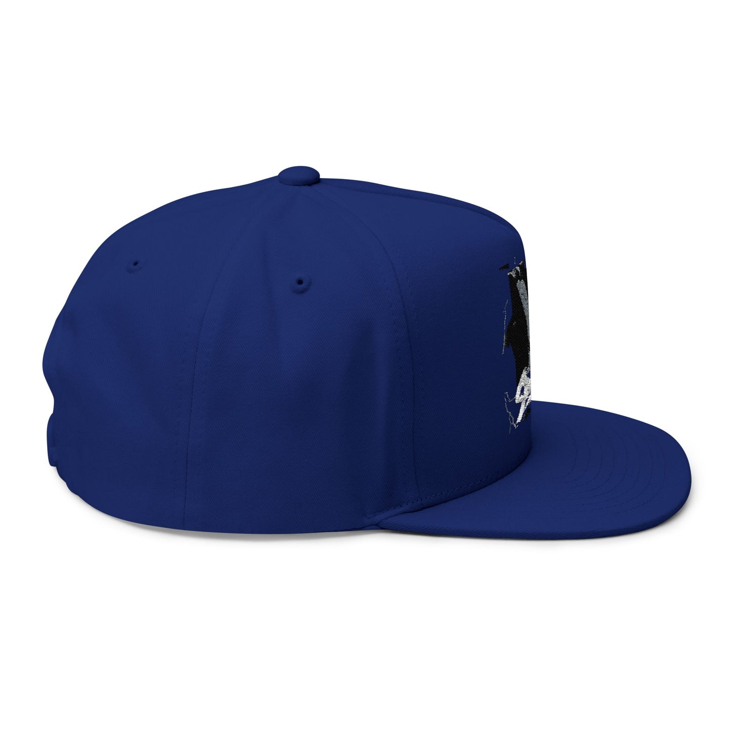 Embroidered Streetwear Flat Bill Cap – Distressed 'Streetwise' Logo