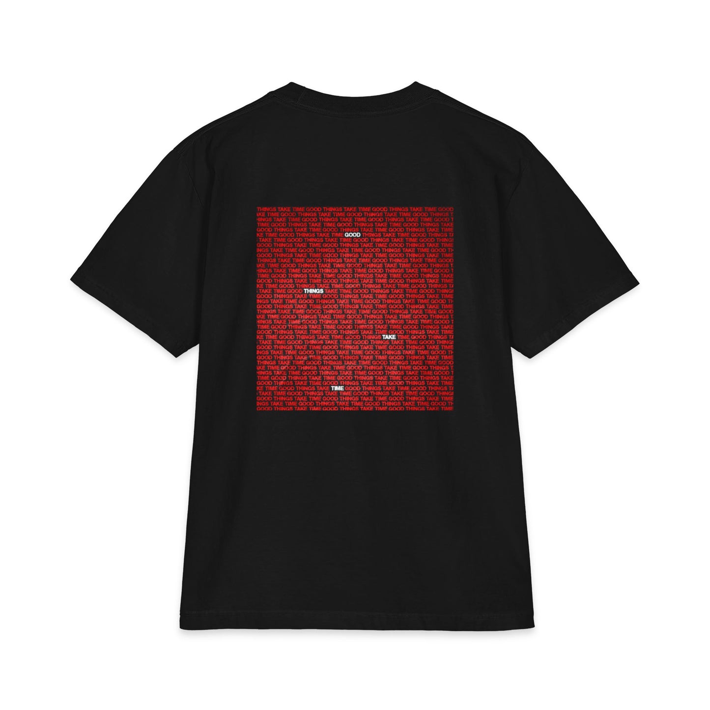Brick Pattern Pocket T-Shirt — Minimal Zia Symbol Chest & Red Brick Back Graphic