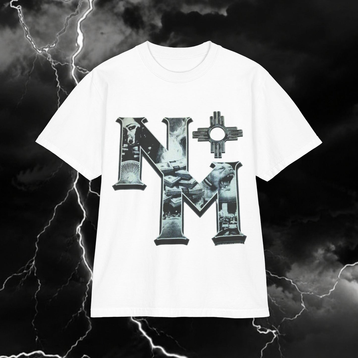 New Mexico Desert Graphic T‑Shirt — NM Zia Lettering & Cactus Tee