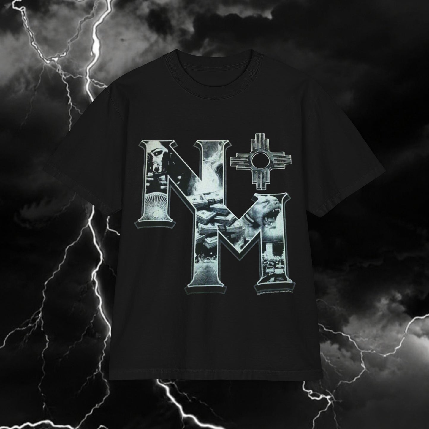 New Mexico Desert Graphic T‑Shirt — NM Zia Lettering & Cactus Tee