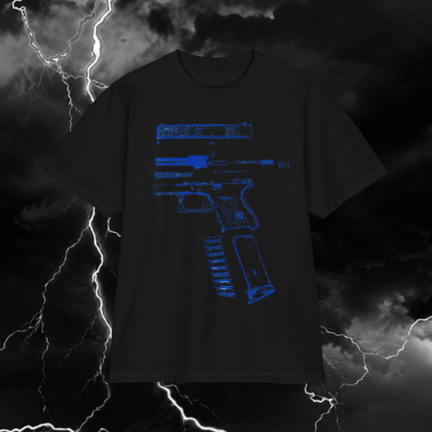 T-Shirt — Blueprint Pistol Graphic Tee