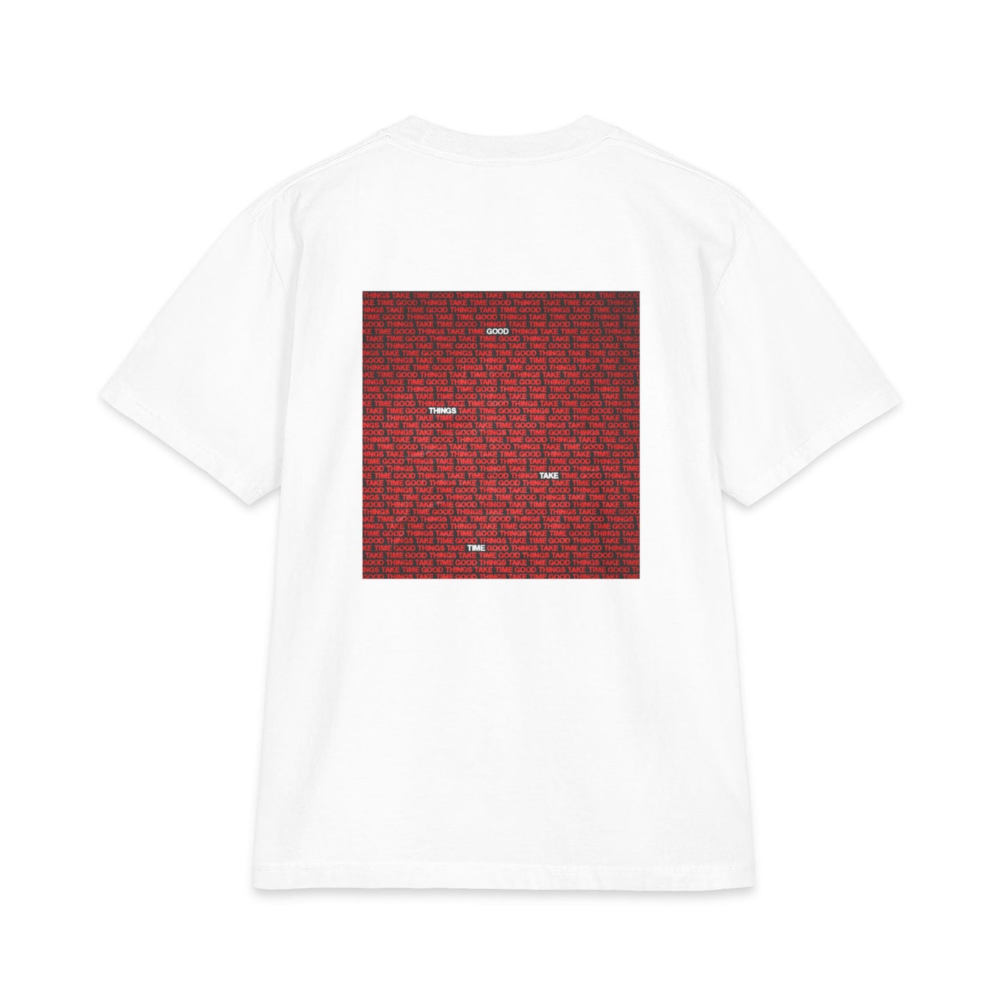 Brick Pattern Pocket T-Shirt — Minimal Zia Symbol Chest & Red Brick Back Graphic