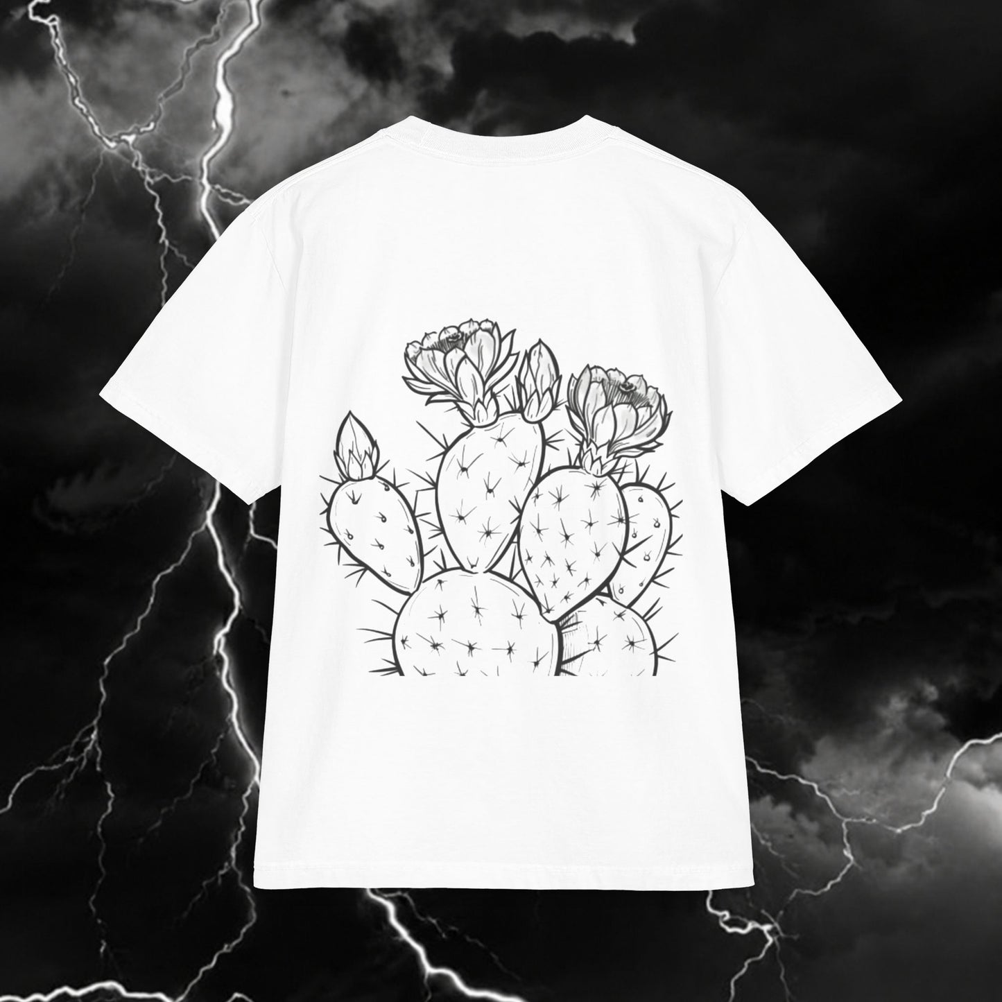 Cactus Sketch Tee — Minimal Botanical Graphic T-Shirt