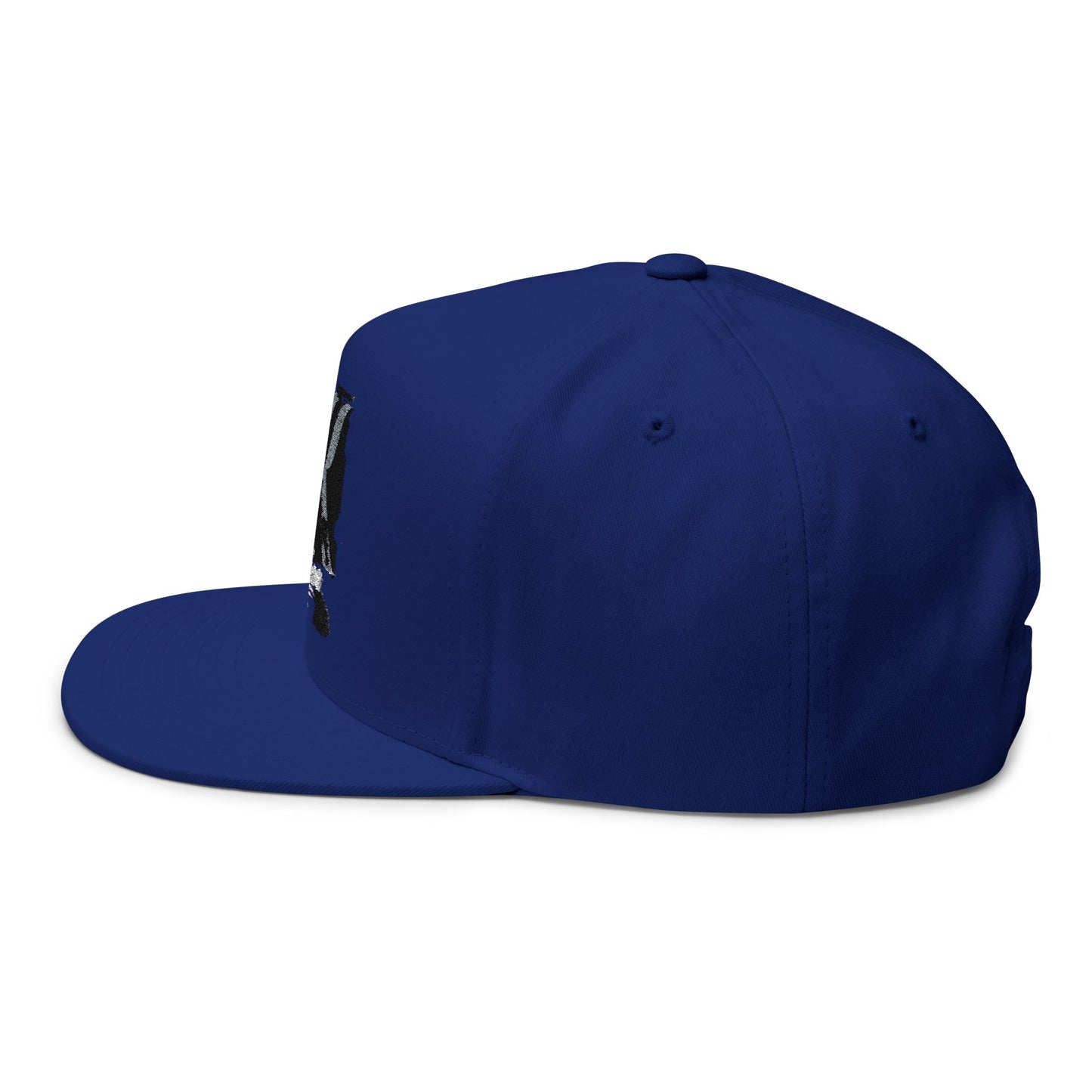 Embroidered Streetwear Flat Bill Cap – Distressed 'Streetwise' Logo